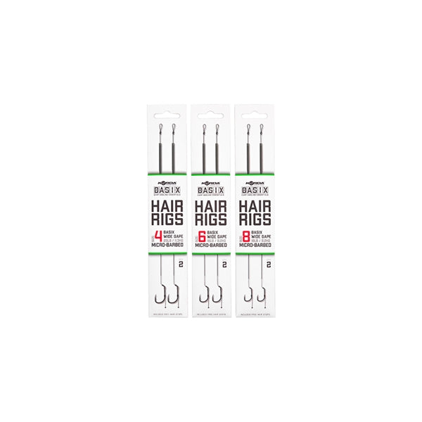 Carica immagine in Galleria Viewer, Korda Basix Hair Rigs Wide Gape - Micro Barbed
