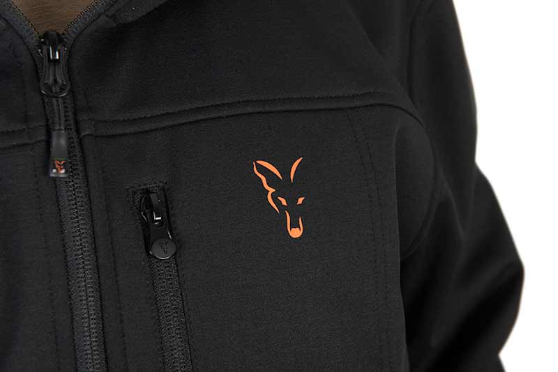 Carica immagine in Galleria Viewer, Fox Collection Soft Shell Jacket Black & Orange