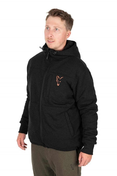 Carica immagine in Galleria Viewer, Fox Collection Sherpa Jacket Black & Orange