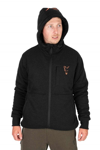 Carica immagine in Galleria Viewer, Fox Collection Sherpa Jacket Black & Orange
