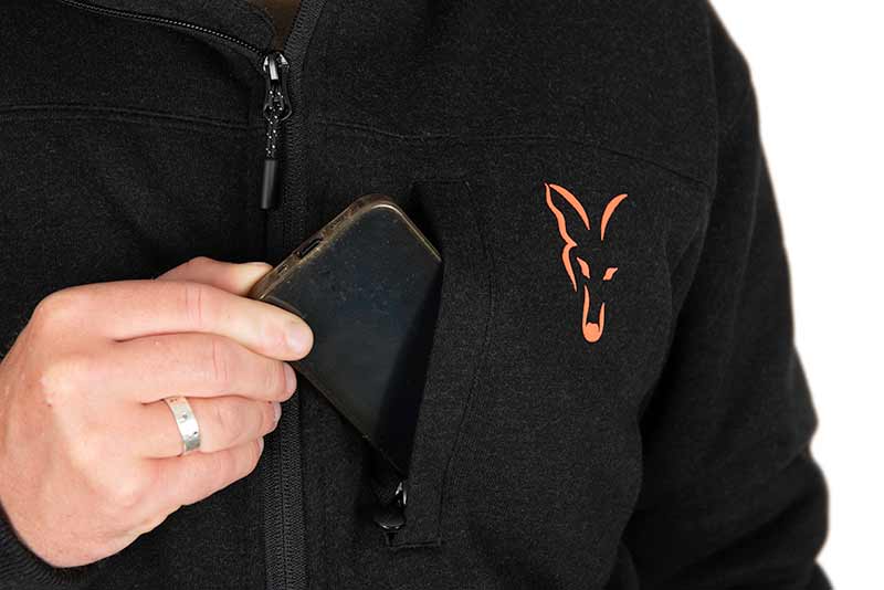 Carica immagine in Galleria Viewer, Fox Collection Sherpa Jacket Black & Orange
