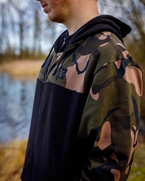 Carica immagine in Galleria Viewer, Fox Lw Black/Camo Split Zip Hoody