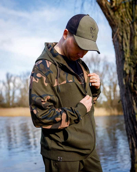 Carica immagine in Galleria Viewer, Fox Lw Khaki/Camo Split Zip Hoody