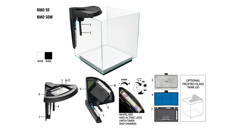 Carica immagine in Galleria Viewer, Acquario NEWA More 50 Reef Bianco