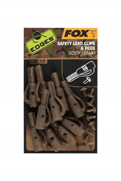 Fox Edges™ Camo Safety Lead Clip & Pegs (Size 7)