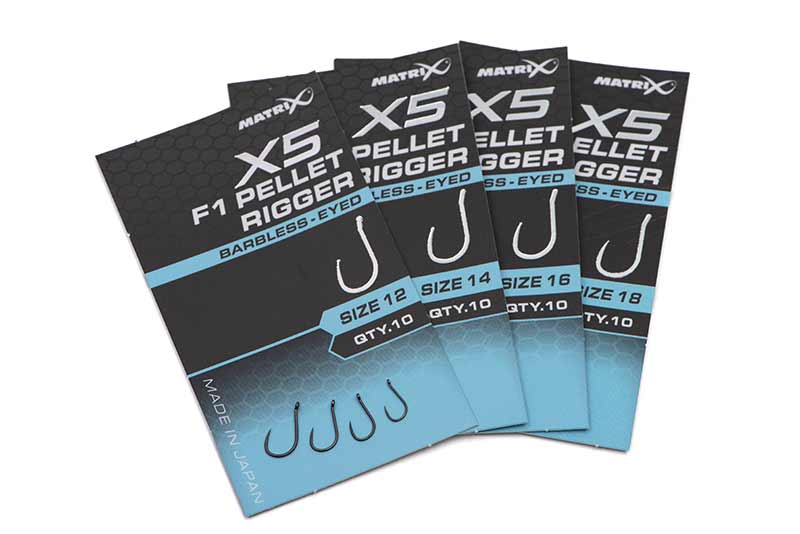 Carica immagine in Galleria Viewer, Matrix X5 - F1 Pellet Rigger Hooks Barbless Eyed