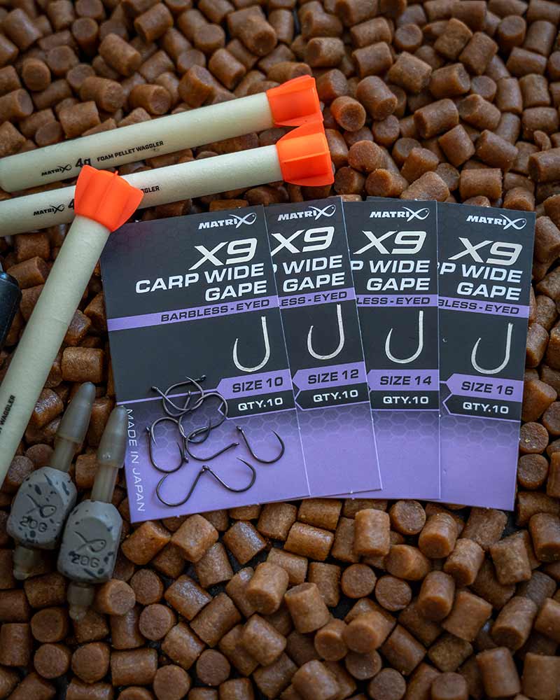 Chargez l'image dans la visionneuse de la galerie, Matrix X9 - Carp Wide Gape Hooks Barbless Eyed