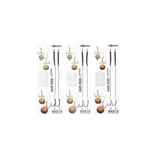Korda Basix Hair Rigs Wide Gape - Barbless