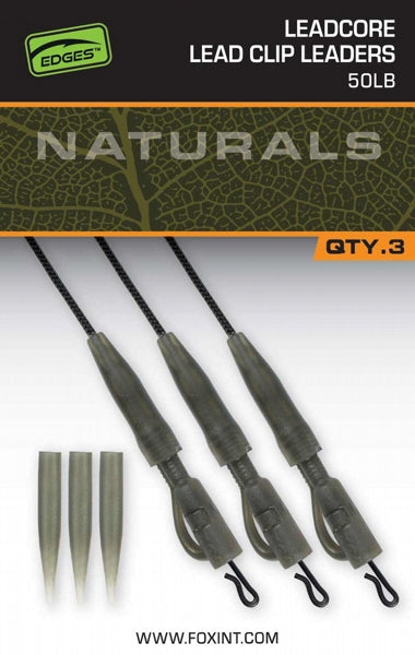 Fox Edges™ Naturals Leadcore Power Grip Lead Clip Leaders