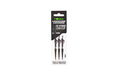 Korda Kable Leadcore Leader Hybrid Lead Clip Qc Swivel Weed 50cm