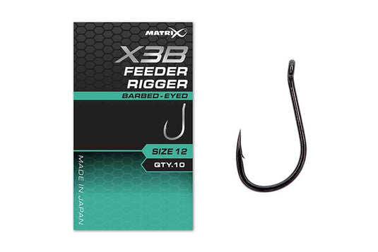 Matrix X3B - Feeder Rigger Hooks Barbed Eyed