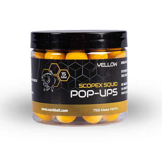 Nash Scopex Squid Pop Ups Yellow 18mm - Pop-up Carpfishing