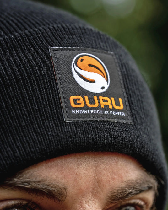 Guru Black Patch Beanie - Cuffia Nera con Logo