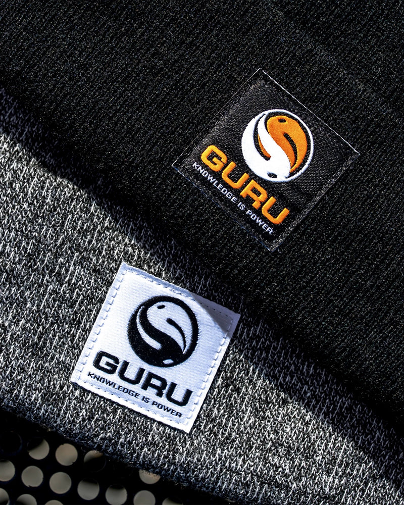 Carica immagine in Galleria Viewer, Guru Black Patch Beanie - Cuffia Nera con Logo
