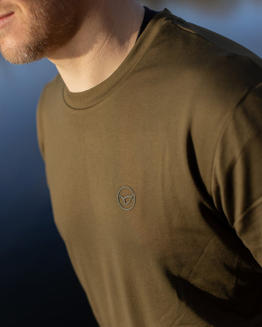 KORDA MOCK NECK THERMAL LS SHIRT DARK OLIVE