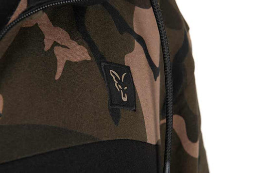 Fox Lw Black/Camo Split Zip Hoody