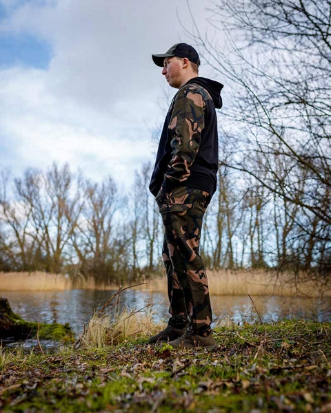 Fox Lw Black/Camo Split Zip Hoody