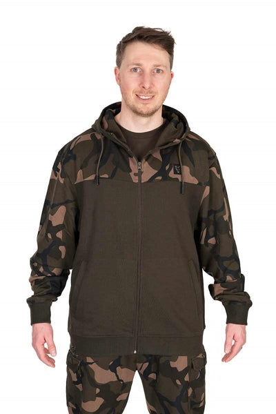 Fox Lw Khaki/Camo Split Zip Hoody