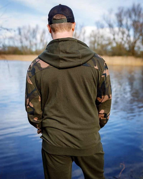 Fox Lw Khaki/Camo Split Zip Hoody