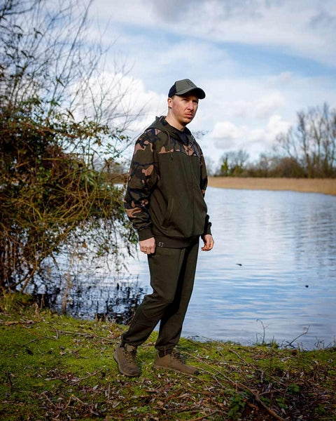 Fox Lw Khaki/Camo Split Zip Hoody