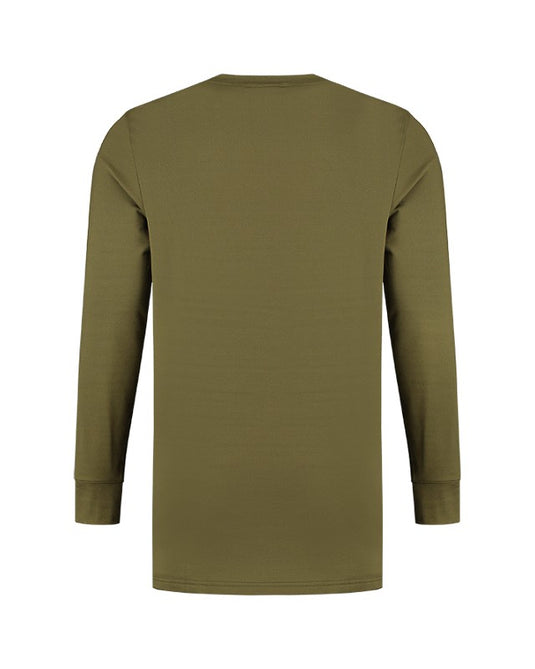 KORDA MOCK NECK THERMAL LS SHIRT DARK OLIVE