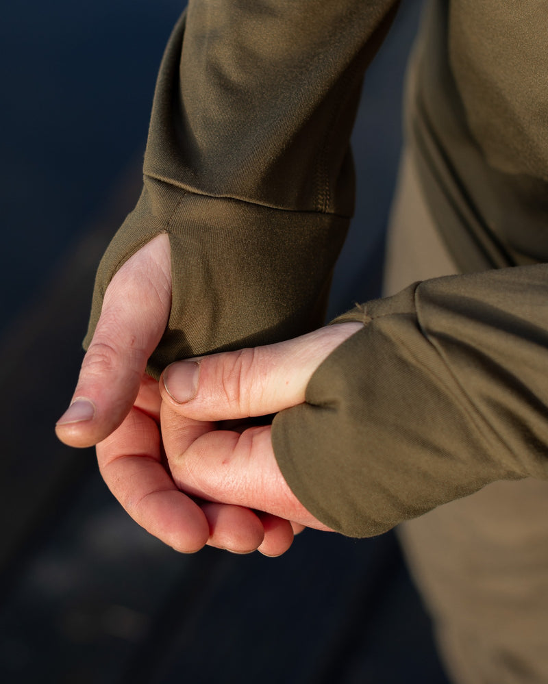 Carica immagine in Galleria Viewer, KORDA MOCK NECK THERMAL LS SHIRT DARK OLIVE
