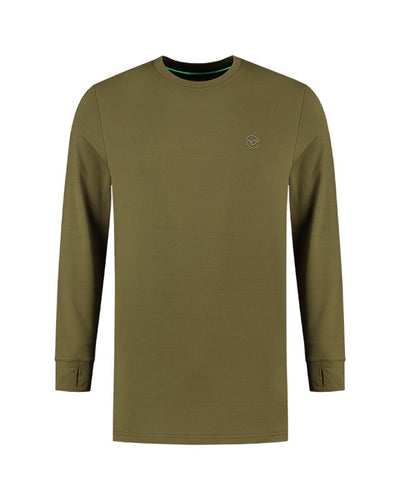 KORDA MOCK NECK THERMAL LS SHIRT DARK OLIVE