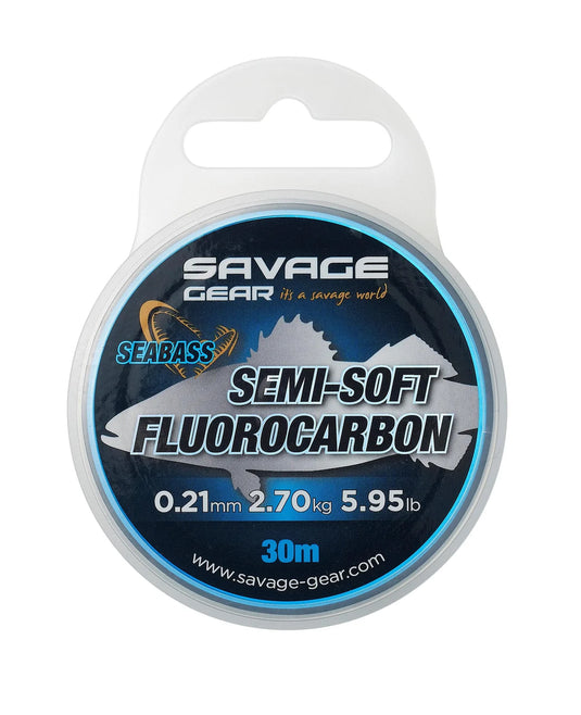 Savage Gear Semi-Soft Fluorocarbon Seabass / Terminale in Fluorocarbon per Spigola