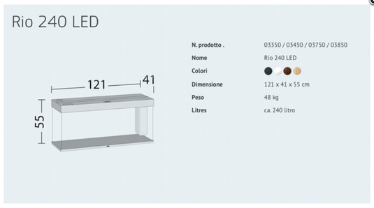 JUWEL RIO 240 LED Grigio