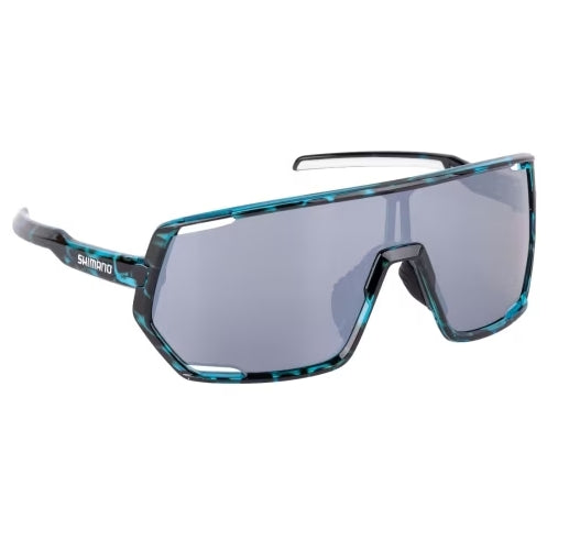 Shimano Lesath Tortoiseshell - Occhiali da Sole Specchiati Blu & Argento
