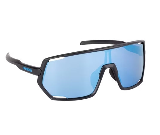 Shimano Lesath Matte Black - Occhiali da Sole Specchiati Blu
