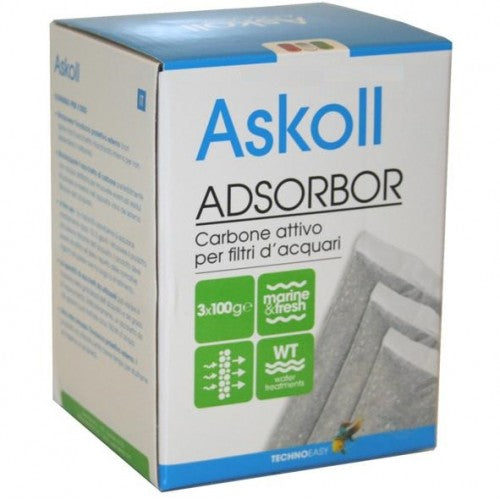 Askoll Adsorbor - 3 Sacchetti da 100g Carbone Attivo