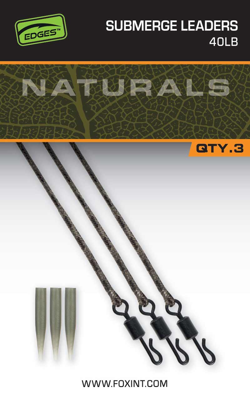 Carica immagine in Galleria Viewer, Fox EDGES™ Naturals Submerge Leaders 40lb x 3
