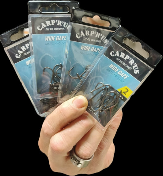 carp'r'us ami wide gape hooks ats