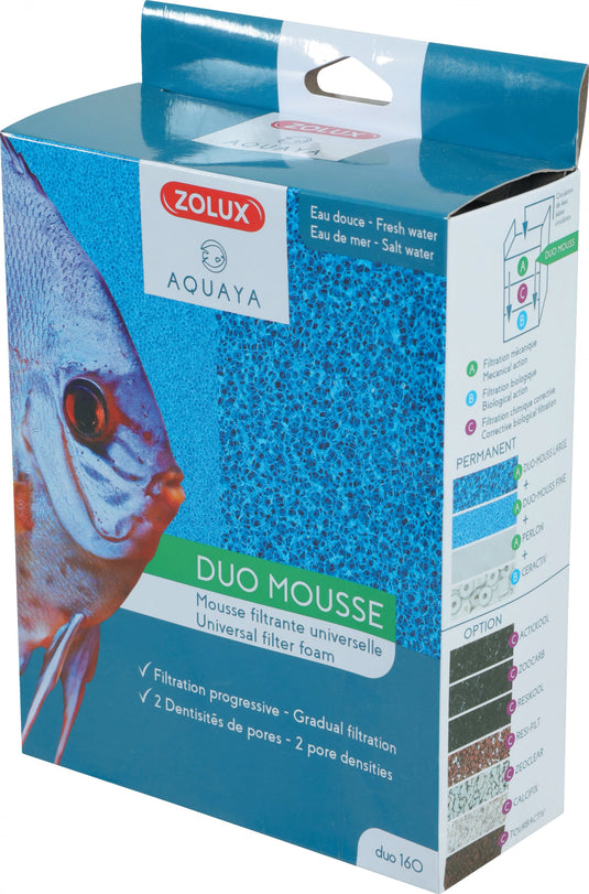 ZOLUX - Duo Mouss' 160 - Spugne Filtranti per Acquario