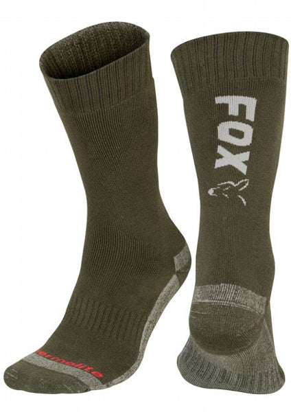 FOX GREEN/SILVER THERMO SOCK