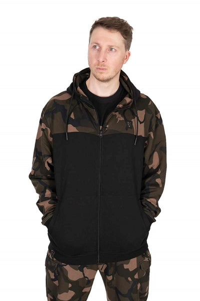 Fox Lw Black/Camo Split Zip Hoody