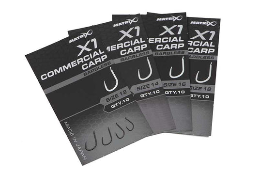 Matrix X1 - Commercial Carp Hook Barbless Spade