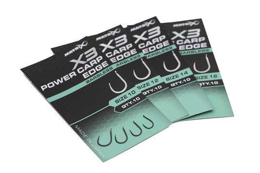 Matrix X3 - Power Carp Edge Hooks Barbless Spade
