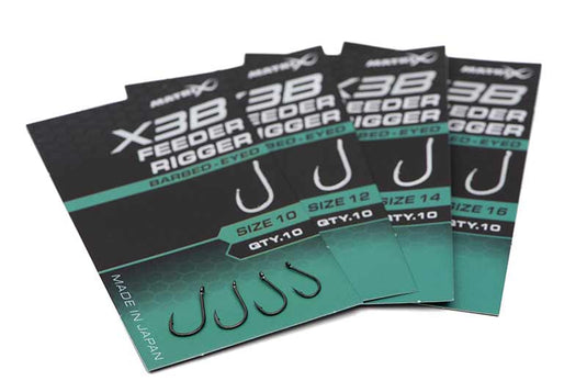 Matrix X3B - Feeder Rigger Hooks Barbed Eyed