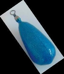 Piombo A Pera Con Girella Plastificato Blu
