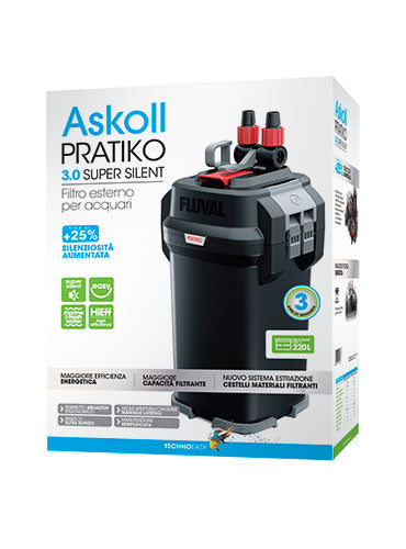 Askoll Pratiko 200 3.0 Super Silent - Filtro Esterno per Acquari