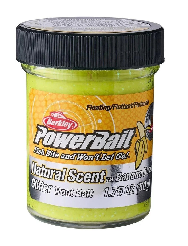 Laden Sie das Bild in Galerie -Viewer, Berkley PowerBait Natural Scent Banana / Pasta Esca alla Banana per Trota
